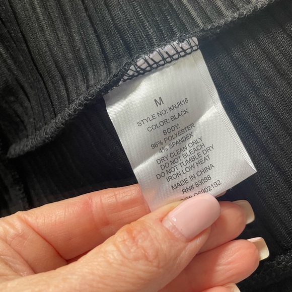 Black Ribbed Moto Jacket NWT - Picture 6 of 6